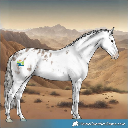 Horse Color:White Spotted Liver Red Dun Mushroom Sabino Appaloosa 