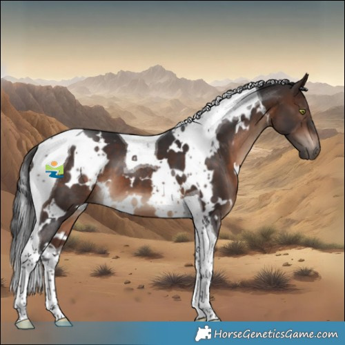 Horse Color:White Spotted Brown Tobiano 
