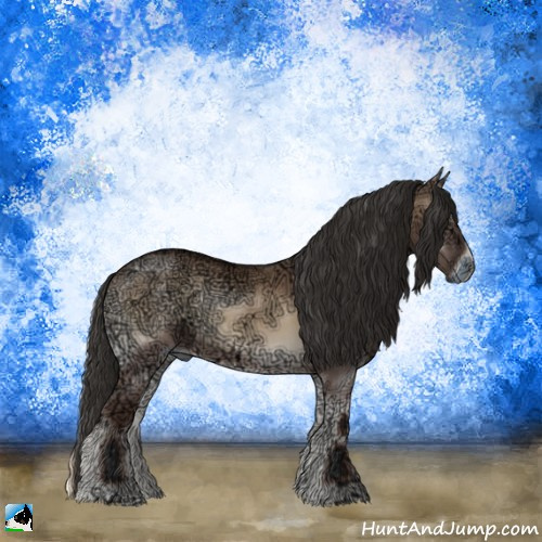 Horse Color:Liver Red Dun Ice Onyx Sabino Rabicano 