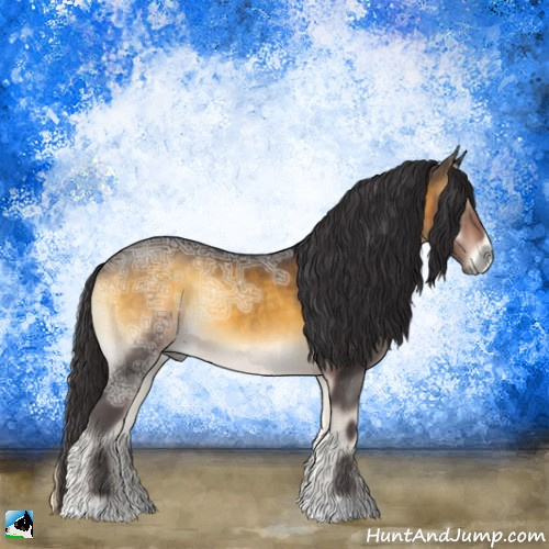 Horse Color:Buckskin Ice Onyx Rabicano 