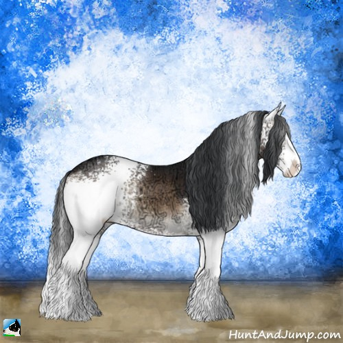 Horse Color:White Spotted Brown Ice Onyx Splash Rabicano