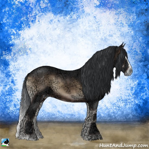 Horse Color:Brown Ice Onyx Sabino 