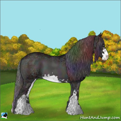 Horse Color:Nacre Midnight Liver Red Onyx Ice Sabino 