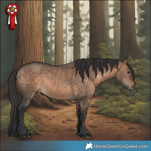 Horse Color:Brown Dun Tobiano Rabicano 