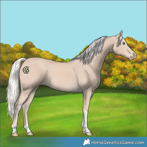 Horse Color:Silver Smoky Creme Tobiano 