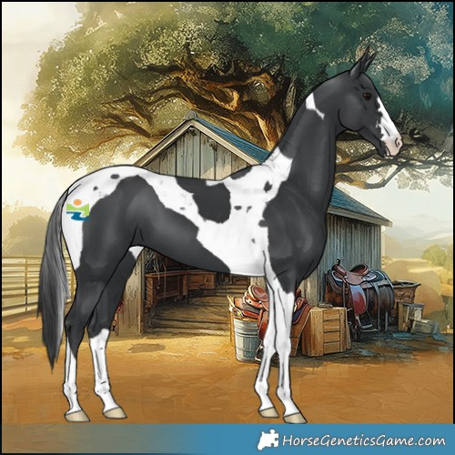 Horse Color:Black Tobiano 