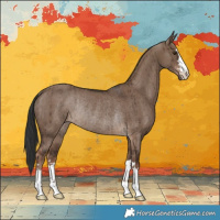 Horse Color:Liver Red Dun Rabicano Brindle