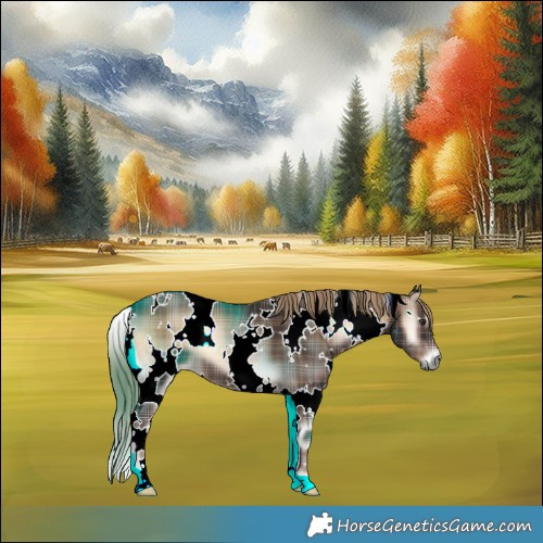 Horse Color:Plaid  White Spotted Liver Red Onyx 