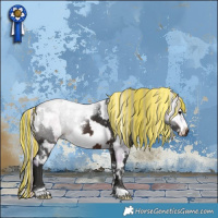 Horse Color:Painted Watercolor White Spotted Silver Brown Onyx Sabino Brindle and Painted White Spotted Silver Brown
