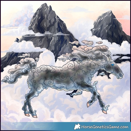 Horse Color:Void Midnight Black Splash Tobiano 