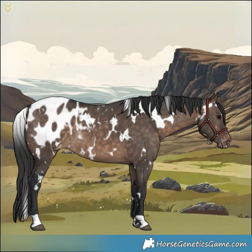 Horse Color:White Spotted Brown Dun Appaloosa 
