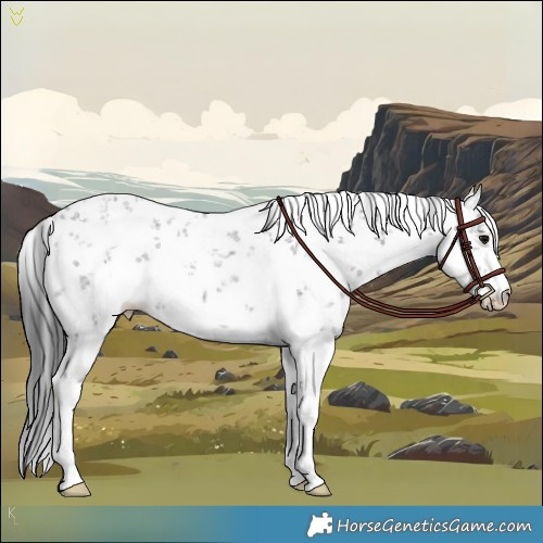 Horse Color:White Spotted Black Sabino Rabicano 