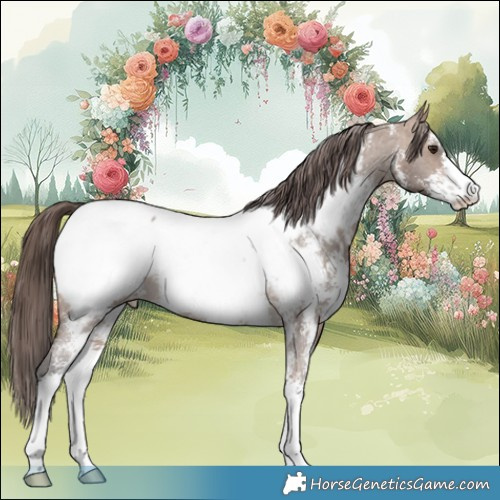 Horse Color:Bay Dun Sabino Snowcap 