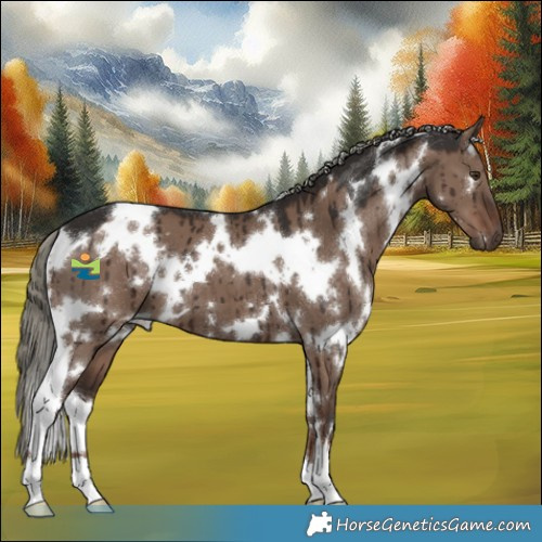 Horse Color:White Spotted Liver Red Dun Mushroom Brindle 