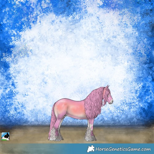 Horse Color:Watercolor Blue Onyx Rabicano 