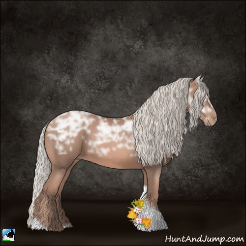 Horse Color:Silver Black Ice Pearl Tobiano 