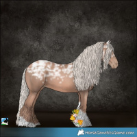 Horse Color:Silver Black Ice Pearl Tobiano 