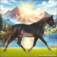 Horse Color:Liver Chestnut Tobiano Rabicano 