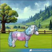 Horse Color:Watercolor White Spotted Bay 