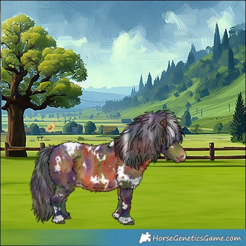Horse Color:Nacre White Spotted Brown Appaloosa