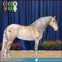 Horse Color:White Spotted Silver Brown Pearl Dun Tobiano 