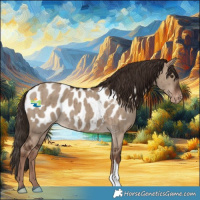 Horse Color:Liver Red Dun Appaloosa Brindle 