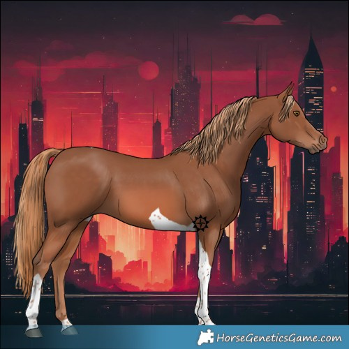Horse Color:Chestnut Tobiano