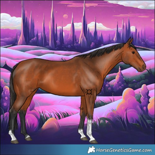 Horse Color:Bay Tobiano 