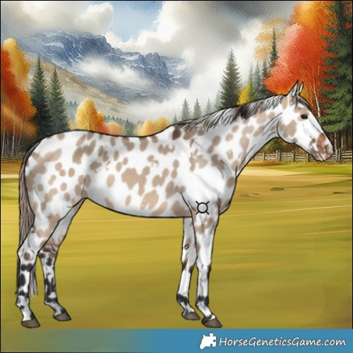 Horse Color:White Spotted Brown Dun Appaloosa 