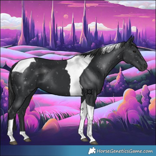 Horse Color:Black Tobiano 