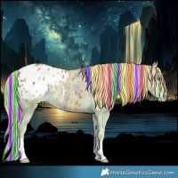 Horse Color:Painted Nacre White Spotted Silver Amber Cream Champagne Tobiano Blanket