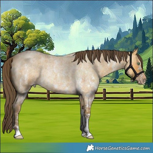 Horse Color:Amber Cream Champagne Roan Sabino Rabicano 