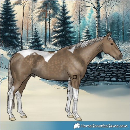 Horse Color:Silver Smoky Black Tobiano 