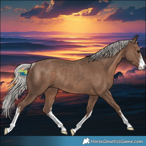 Horse Color:White Spotted Silver Black Rabicano 