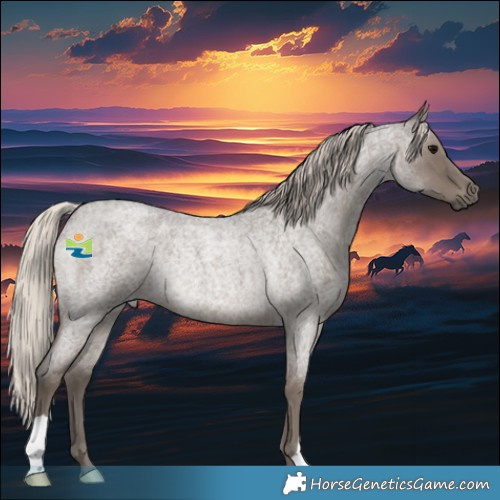 Horse Color:Silver Blue Roan Rabicano 