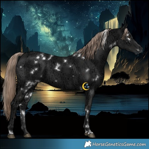 Horse Color:White Spotted Liver Chestnut Ice