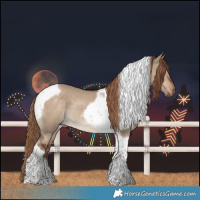 Horse Color:Liver Red Dun Tobiano 