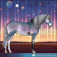 Horse Color:Void Watercolor Chocolate Palomino Onyx Tobiano 