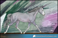 Horse Color:Watercolor White Spotted Chocolate Palomino Dun 