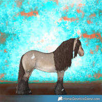 Horse Color:White Spotted Brown Dun Varnish 