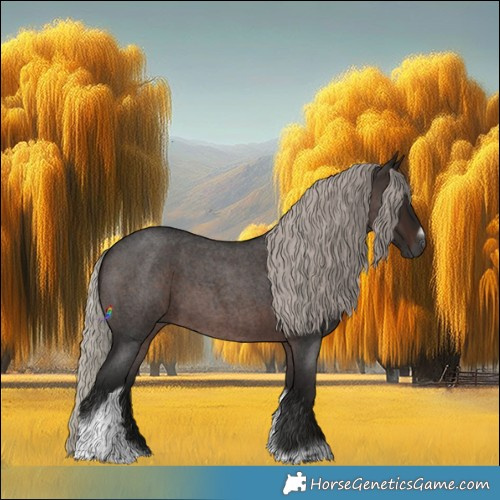Horse Color:Gray Silver Brown Roan Tobiano Frame