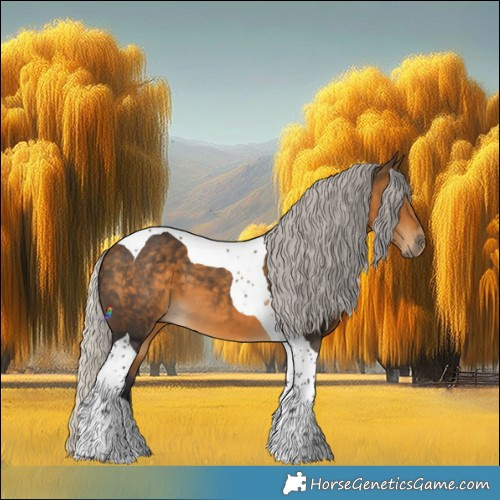 Horse Color:Silver Buckskin Tobiano