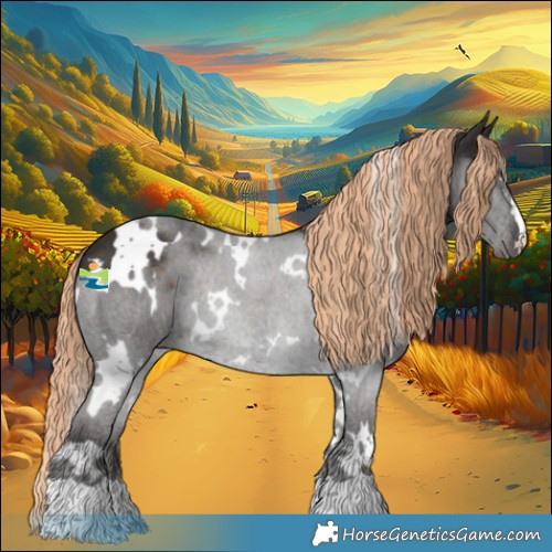 Horse Color:White Spotted Liver Chestnut Rabicano 