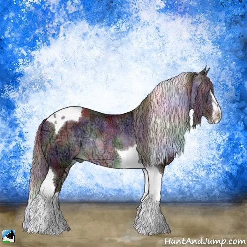 Horse Color:Nacre Chocolate Brown Chinchilla Ice Sabino Tobiano Rabicano 