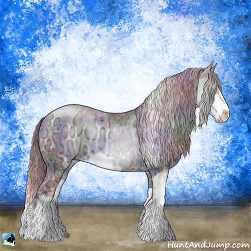 Horse Color:Nacre Chocolate Brown Chinchilla Ice Sabino 