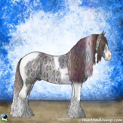 Horse Color:Nacre Chocolate Brown Chinchilla Ice Sabino Tobiano 