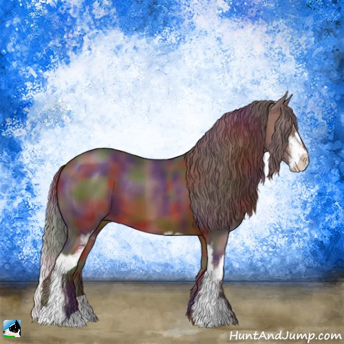 Horse Color:Nacre Chocolate Brown Sabino 