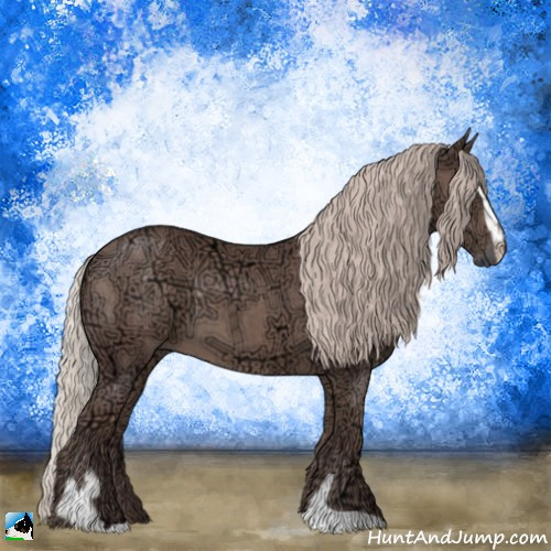 Horse Color:Chocolate Silver Black Ice Sabino 