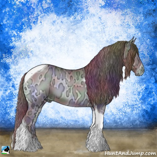 Horse Color:Nacre Chocolate Smoky Blue Onyx Chinchilla Ice Tobiano 
