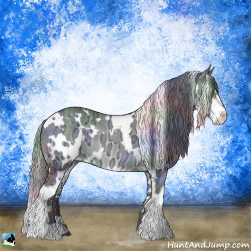 Horse Color:Nacre White Spotted Brown Chinchilla Ice Sabino 